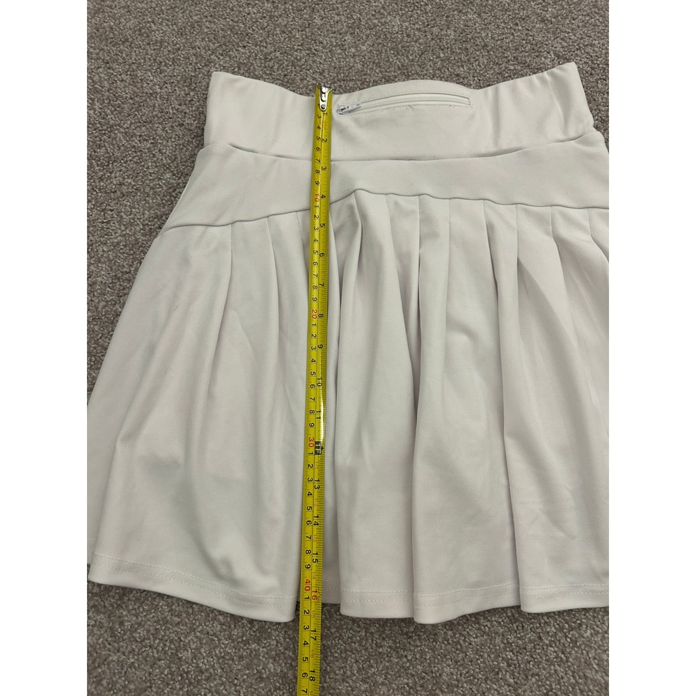 Werena Pleated Tennis Skort Womens Medium White Excellent Zipper Pocket Athletic - Picture 3 of 6